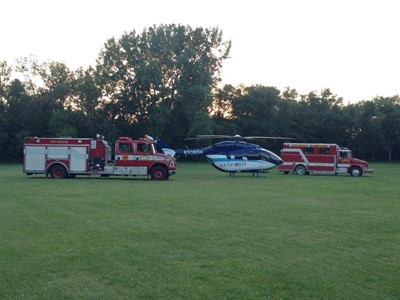 Engine 2 & Rescue 1 with Sanford AirMed 6